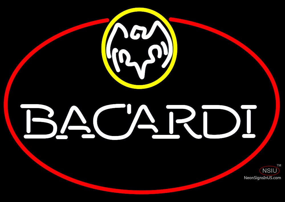 Bacardi Oval Neon Rum Sign