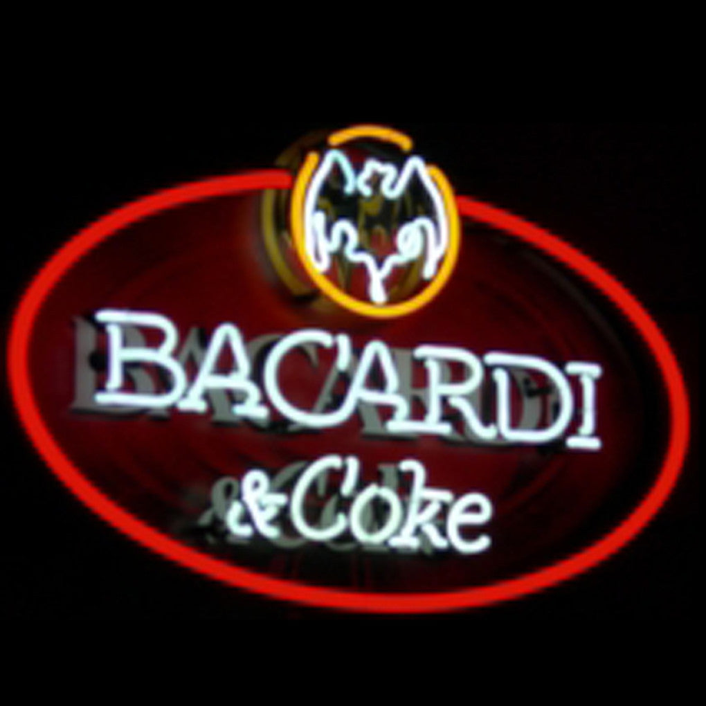 LOGO Bacardi et Coca - Cola néon