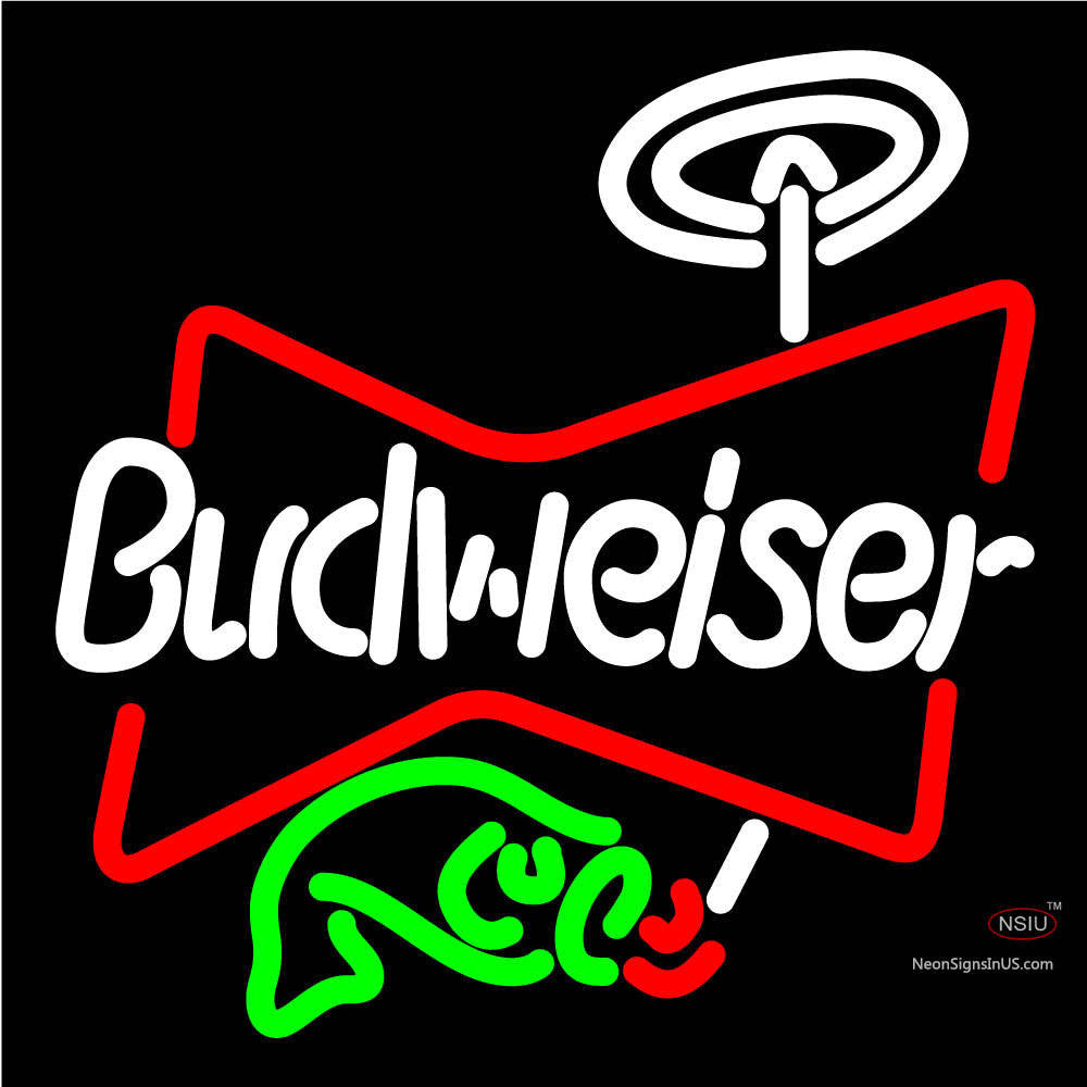 Signe de néon de poisson Budweiser