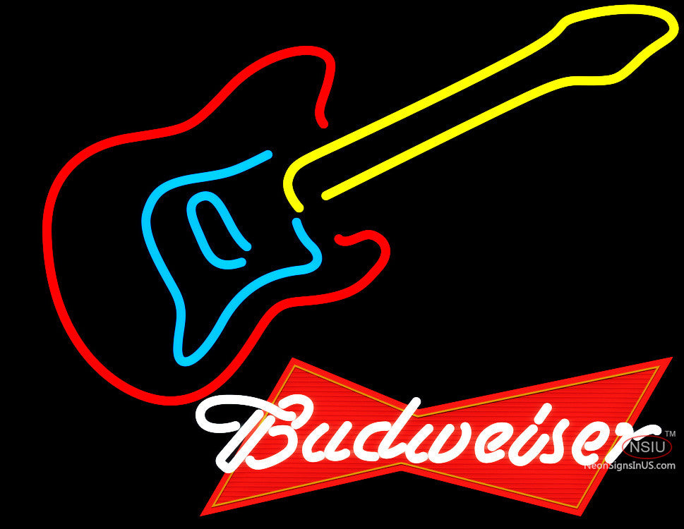 Logo de Budweiser Guitar Neon Sign
