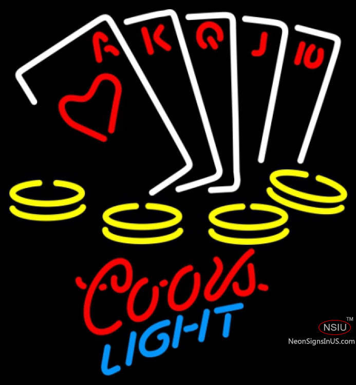 Coors Light Neon Poker Ace Series Néon Sign 7 - Neonsonigns