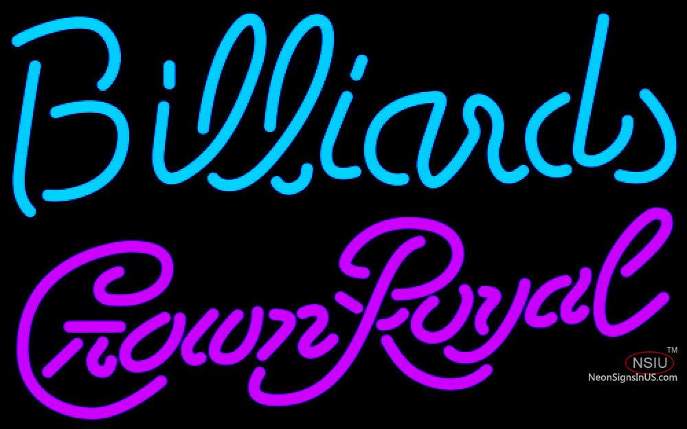 Crown Royal Billiards Text Pool Neon Sign 7 – Bro Neon Sign