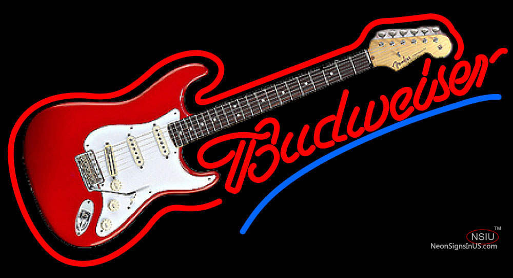 Signe de la guitare Budweiser Neon