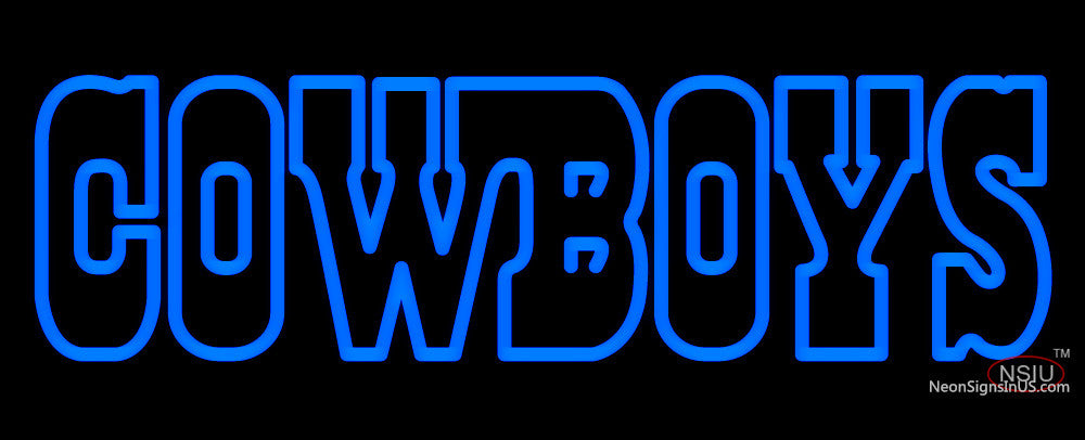 Personnalisé Dallas Cowboys Wordmark Logo Neon Signe - Bro Néon Signe