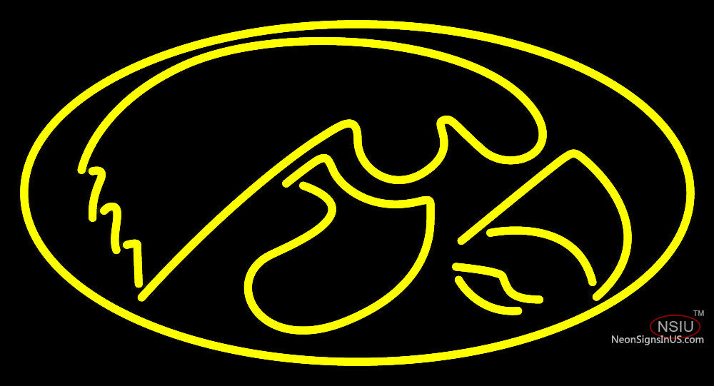 Iowa Hawkeyes Autre Pres Logo NCAA Neon Sign