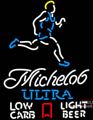 MICHELOB Ultra Light Low Carb Jogger Neon Bire Sign