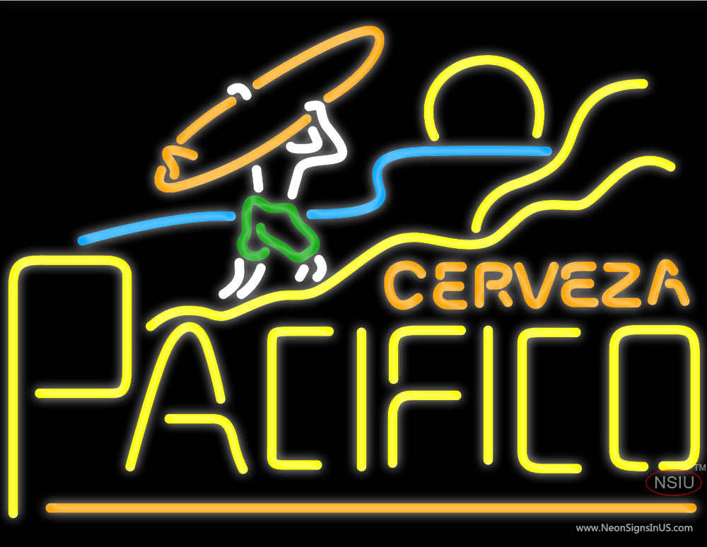 Cerveza pacifico surfers Sunset Neon Beer logo - neons Signs