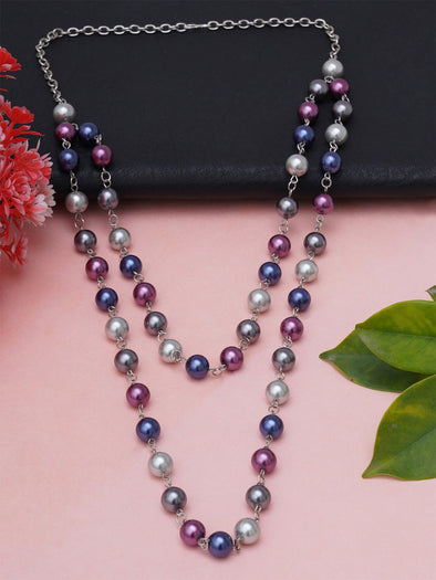 Multicoloured Handcrafted Pearl Long Chain Ranihaar Necklace