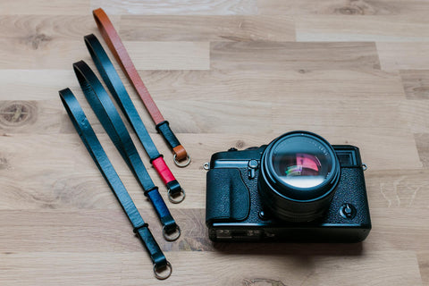 Whipped Leather Camera Wrist Straps