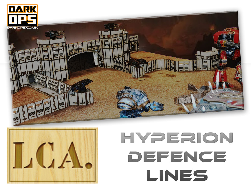 Hyperion Defence Lines by L.C.A exclusively available from https://www.darkops.co.uk/pages/laser-cut-architect