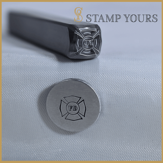 Caduceus Medical Alert Symbol Metal Design Stamp, 8mm, by Stamp Yours