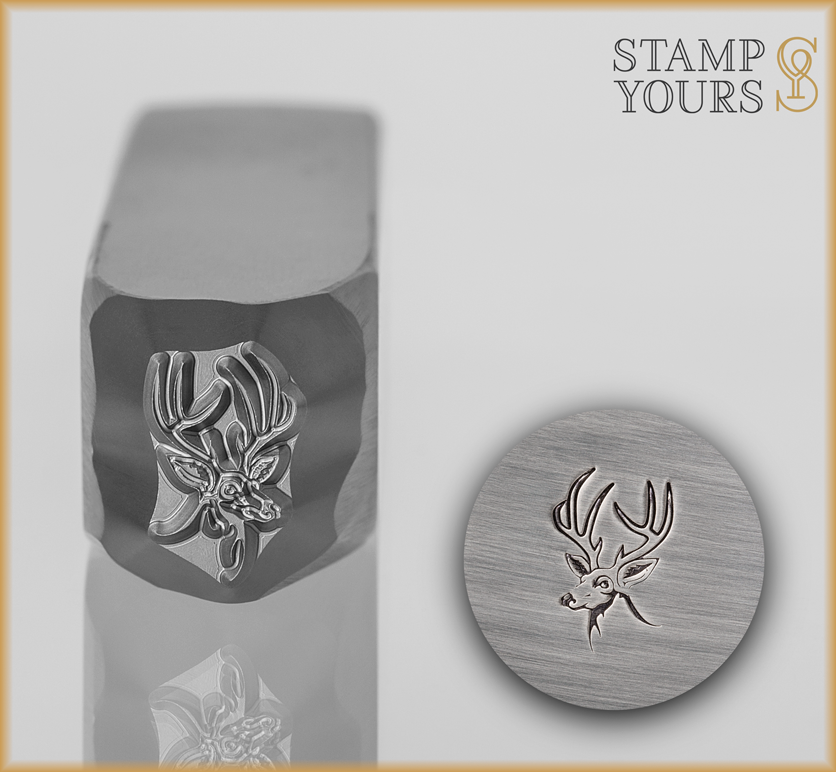 Metal Stamp Deer Head Design