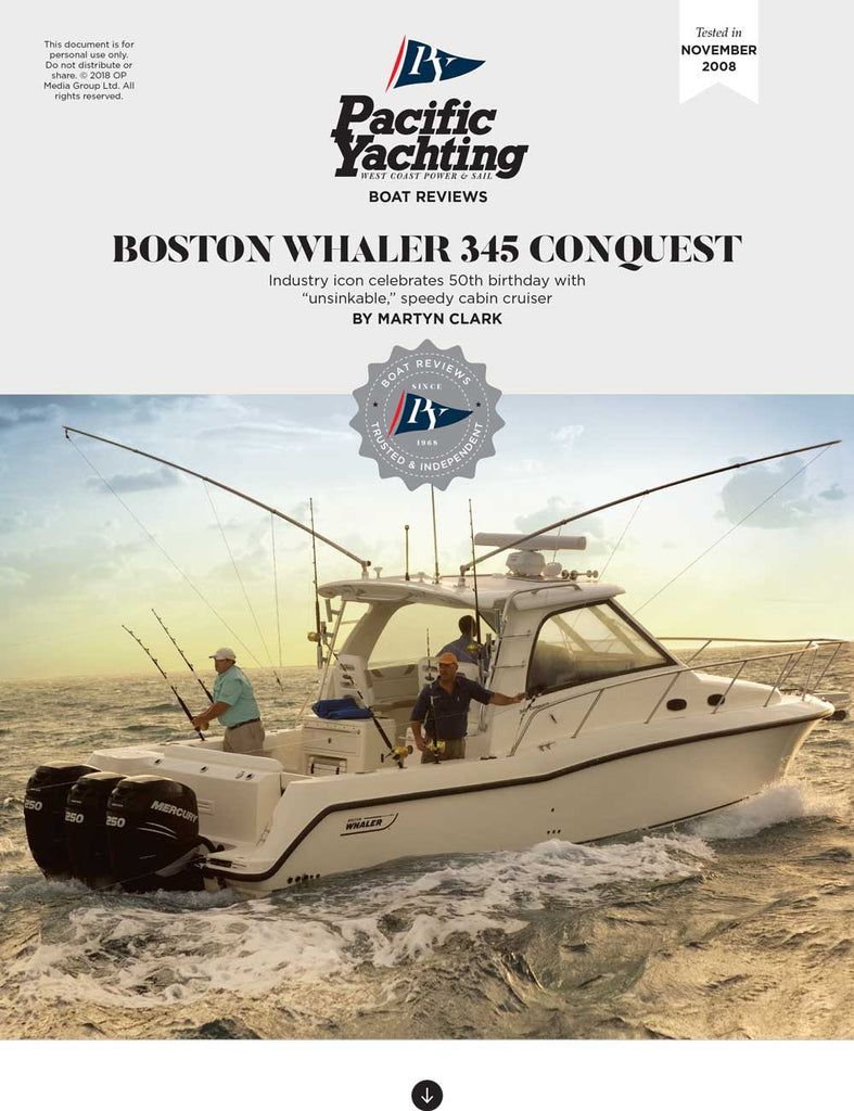 Boston Whaler 345 Conquest Tested In 2008 Op Media Group