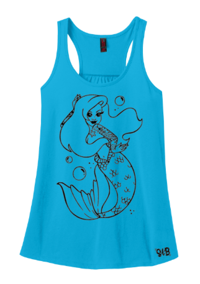 Tattooed Mermaid Tee or Tank