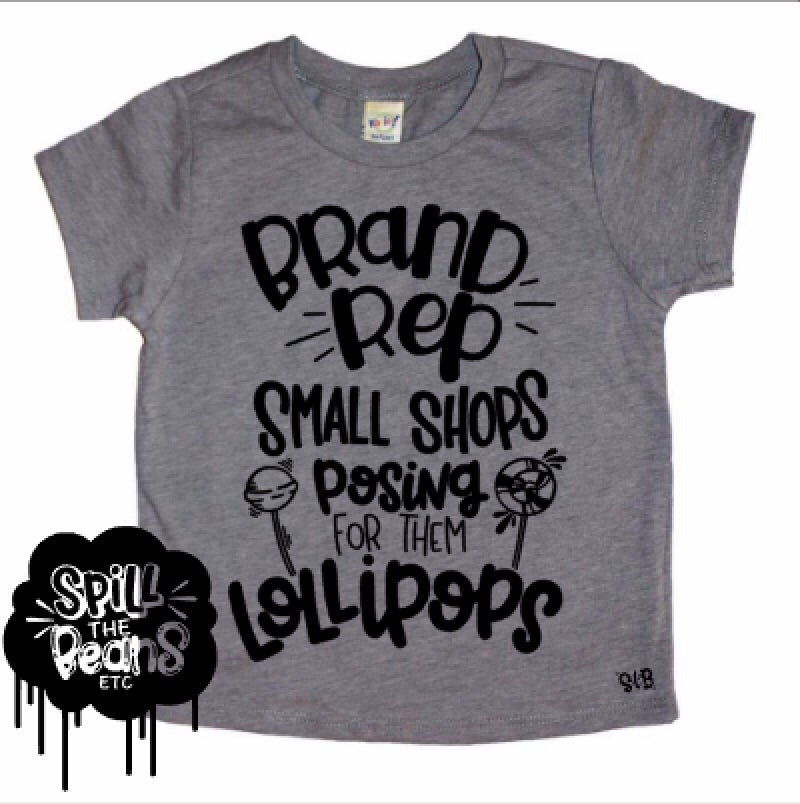 Brand Rep Small Shops Posing For Lollipops Kid's Tee