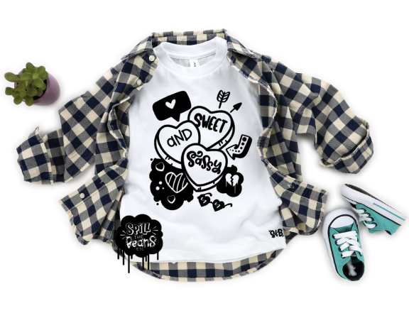 Sweet & Sassy conversation heart Kid's Tee