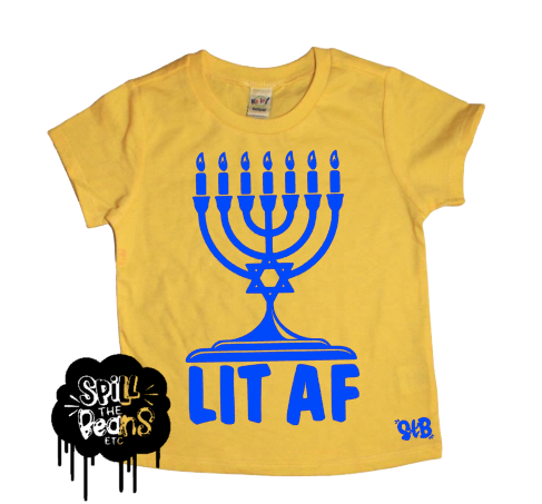 Lit AF Hanukkah Tee Shirt