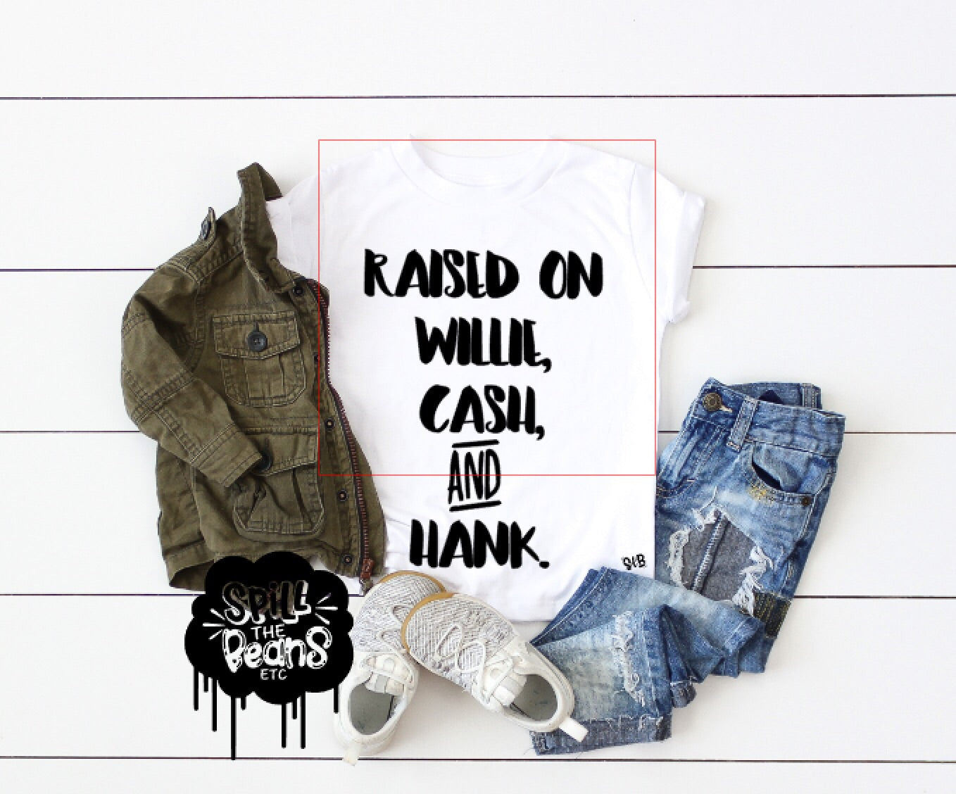 Raised On Willie, Cash and Hank Adult Tee Or Tank