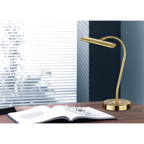 Curtis Desk Lamp in Satin Brass