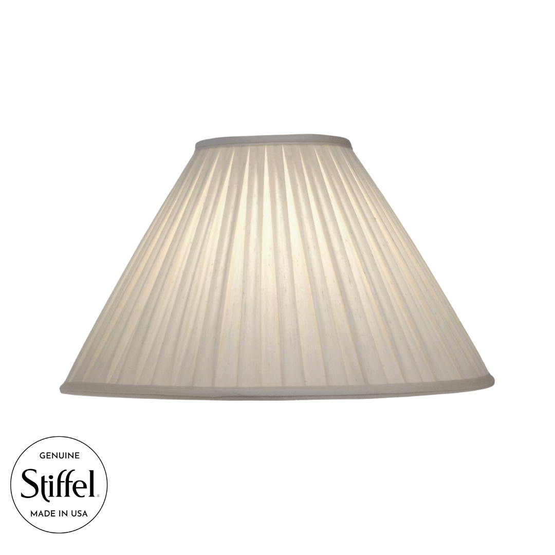 Stiffel Replacement Lampshade, Softback Empire, Box Pleated Honey Beige Windchime, Brass Top Ring, 6" Top x 18" Bottom x 12" Height
