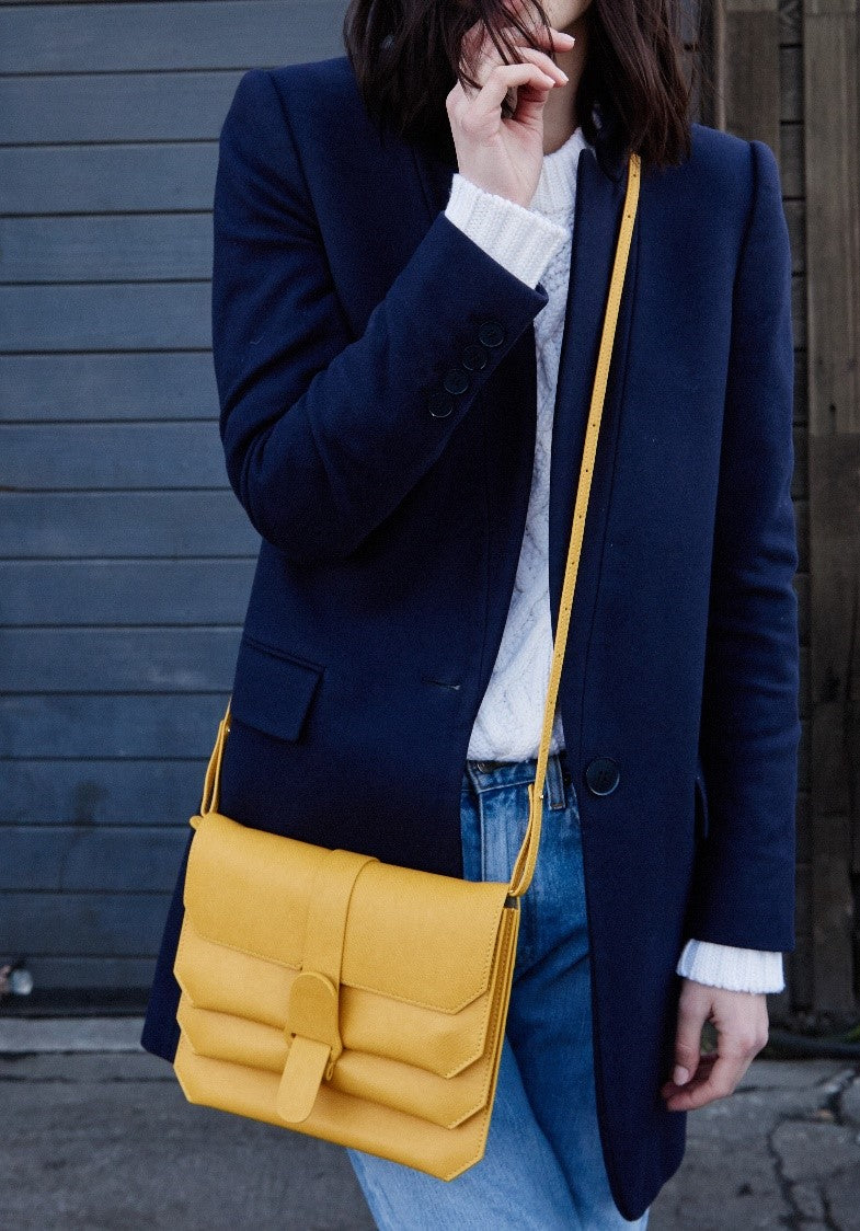 Woman and Yellow Crossbody