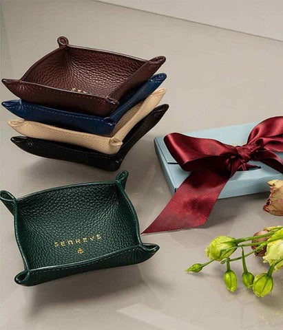 SENREVE leather jewelry tray in various colors