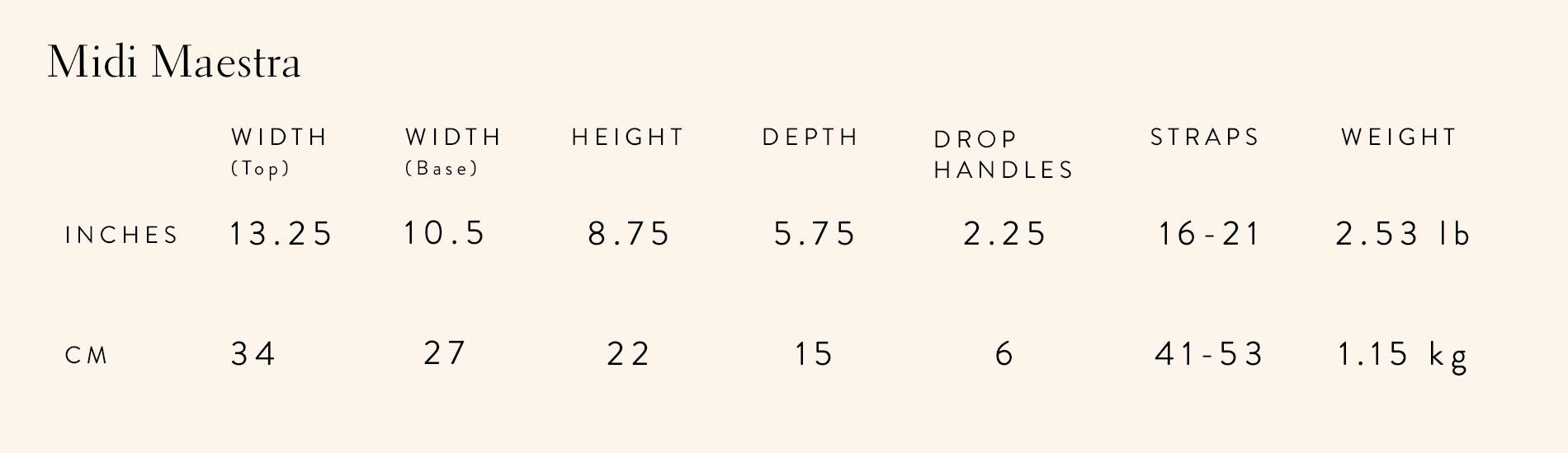 Midi Size Table