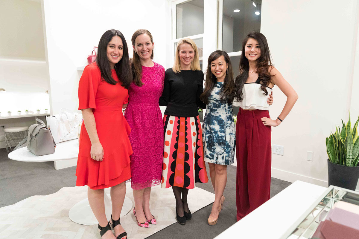 SENREVE bringing together female leaders, from left to right: Elanah Entin, Julia Mehra, Marissa Mayer, Coral Chung, Wendy Wen 