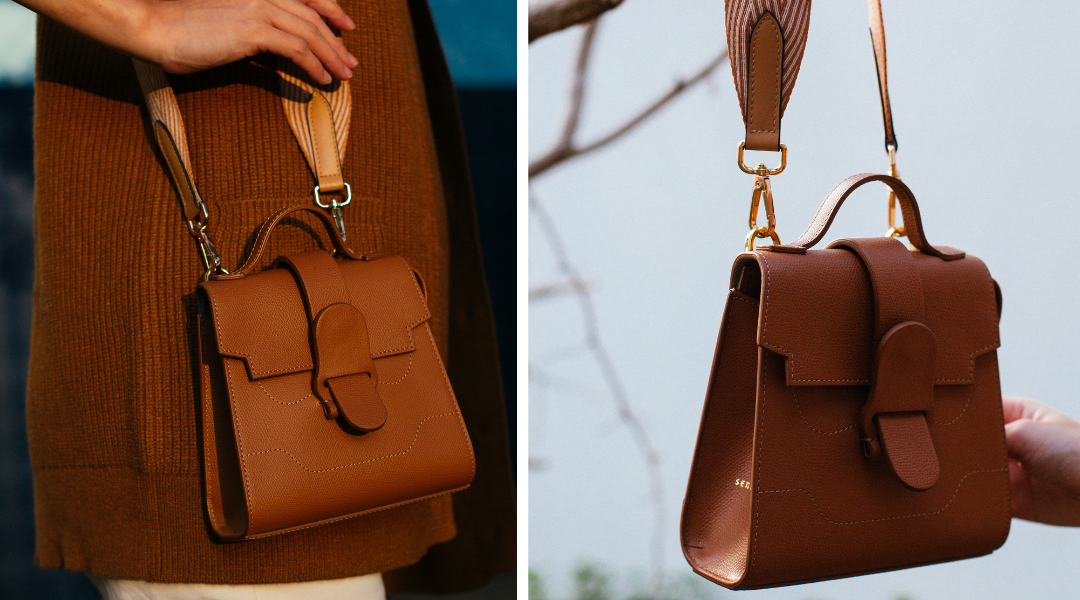 SENREVE Mini Alunna Bag in Pebbled Chestnut