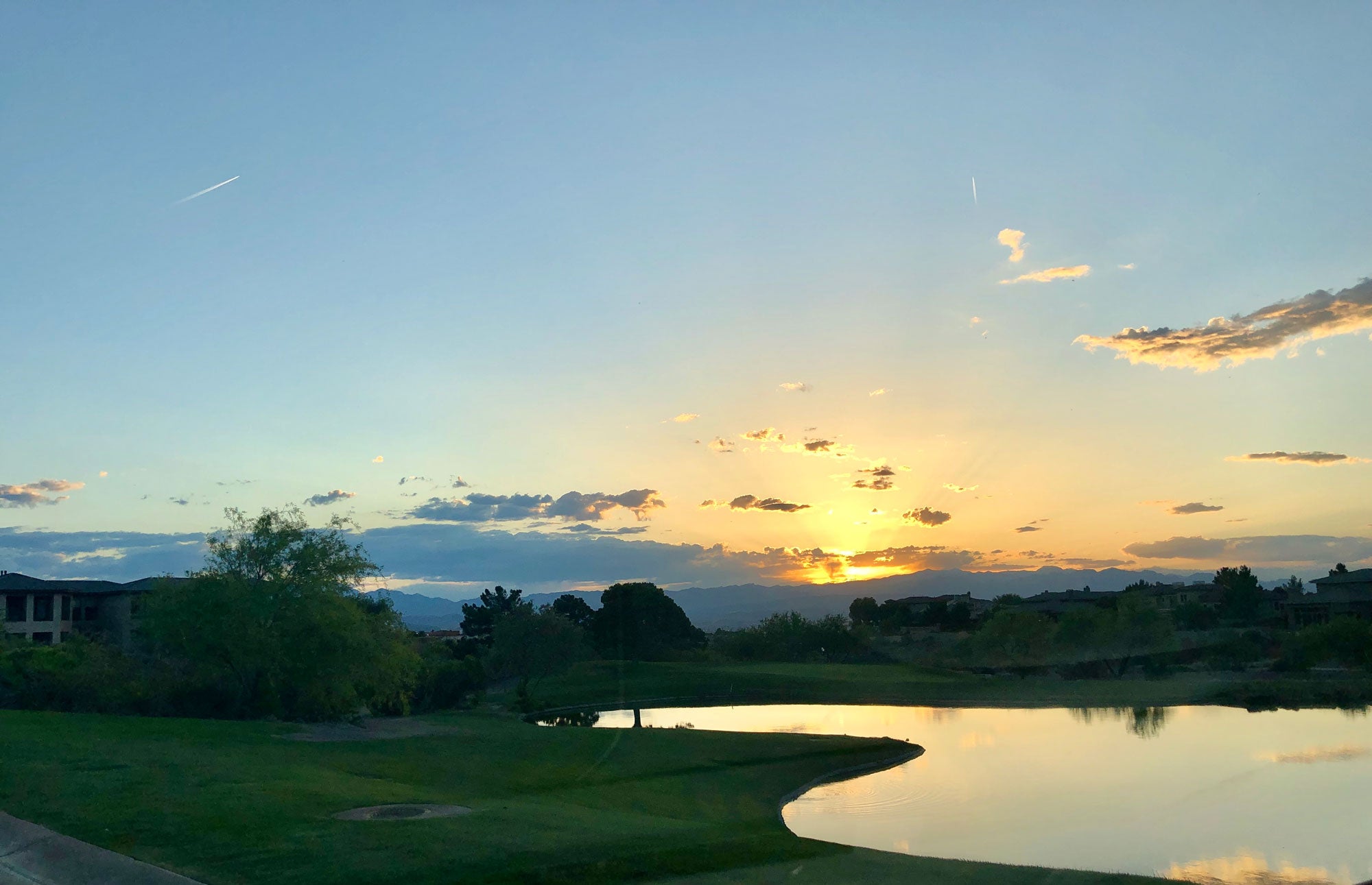 Landscape view of sunset