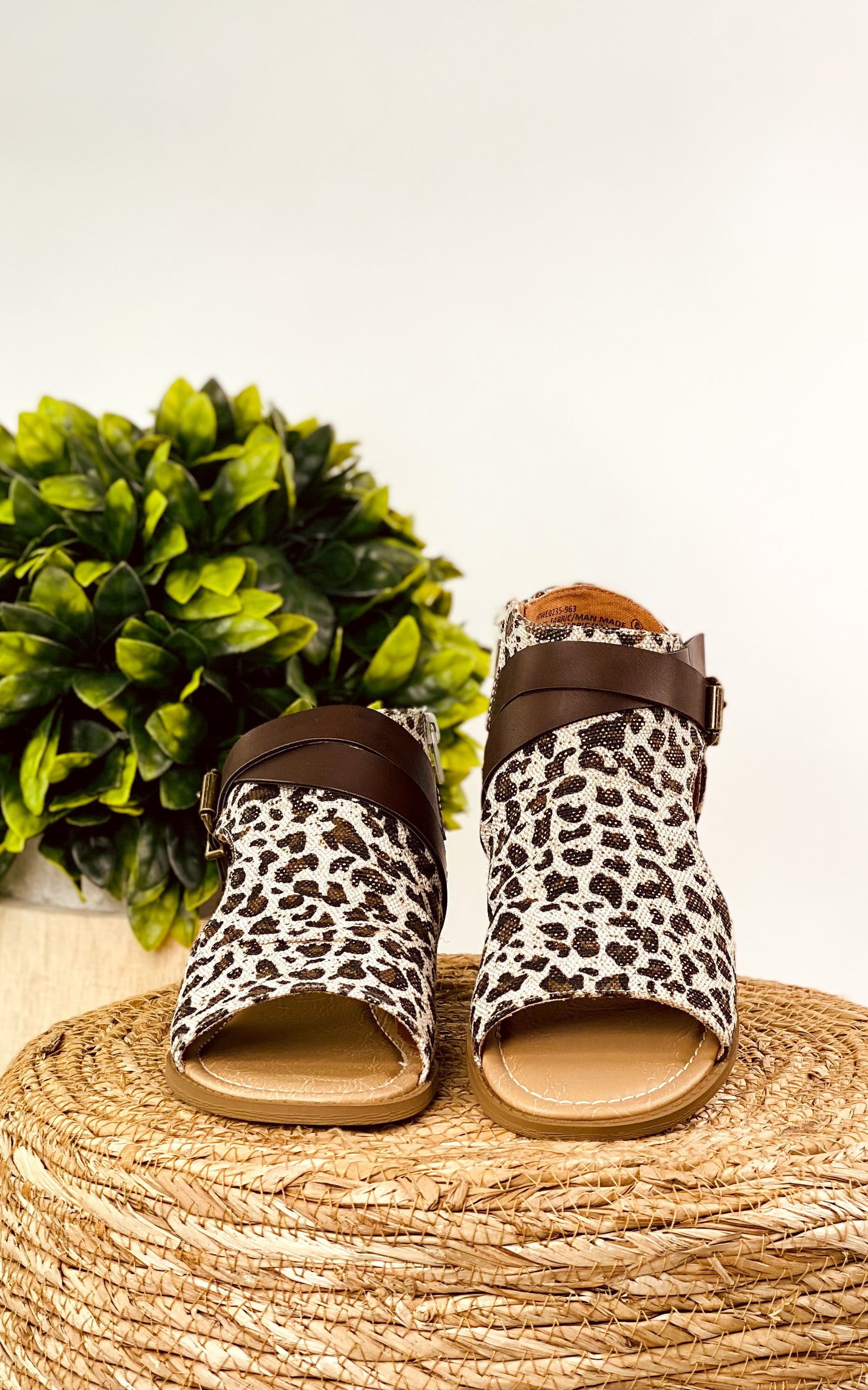 Not Rated Avril Sandal in Leopard - cantonclothingcompany