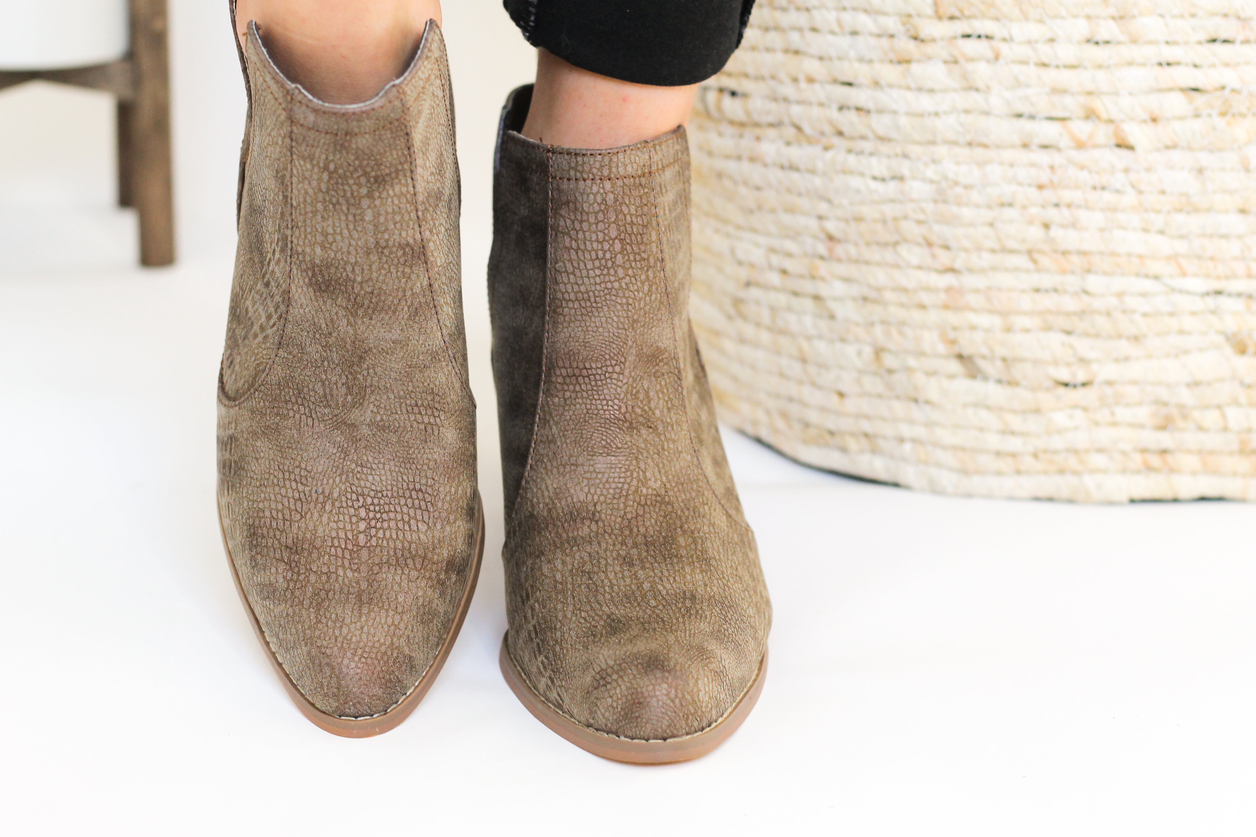 Not Rated Shea Bootie in Tan - cantonclothingcompany