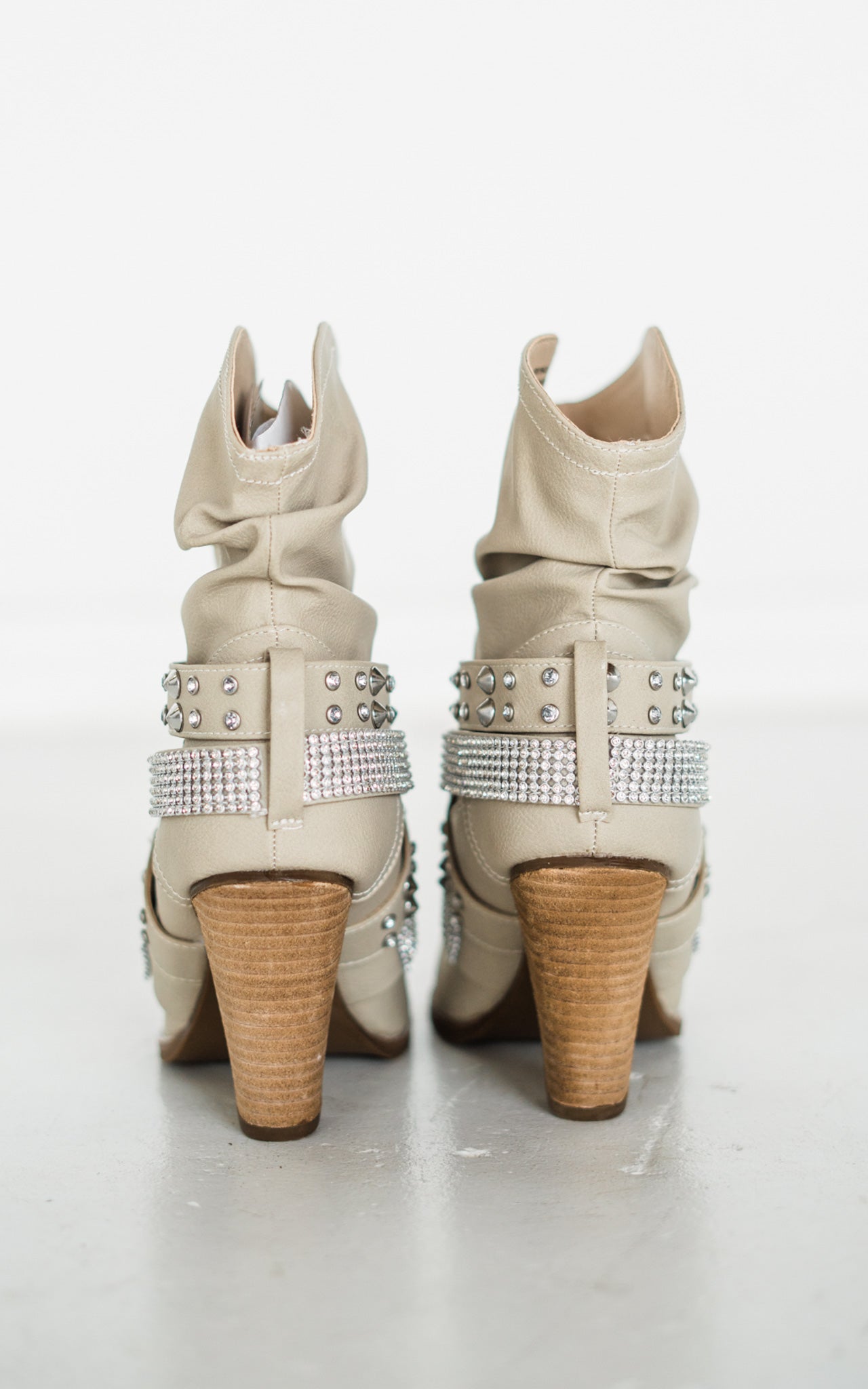 Not Rated Short Change Booties in Cream