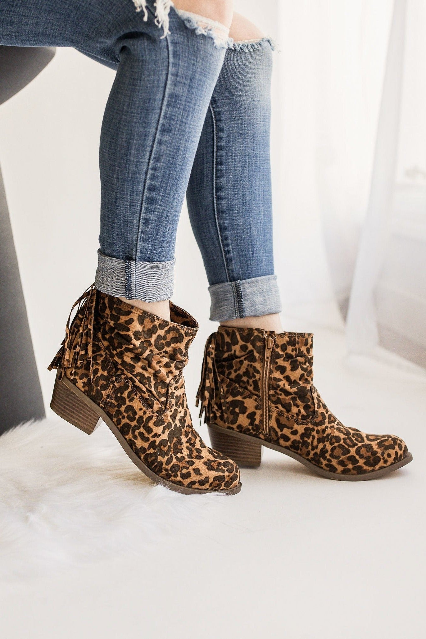 Not Rated Veronica Bootie in Leopard - cantonclothingcompany