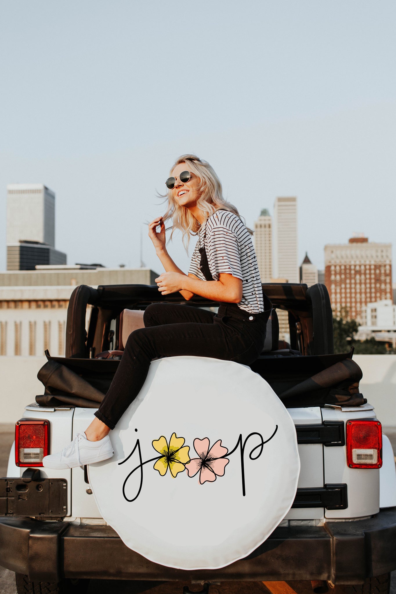 Floral Jeep Tire Cover with Yellow and Pink Flowers – The Tire Cover Shop