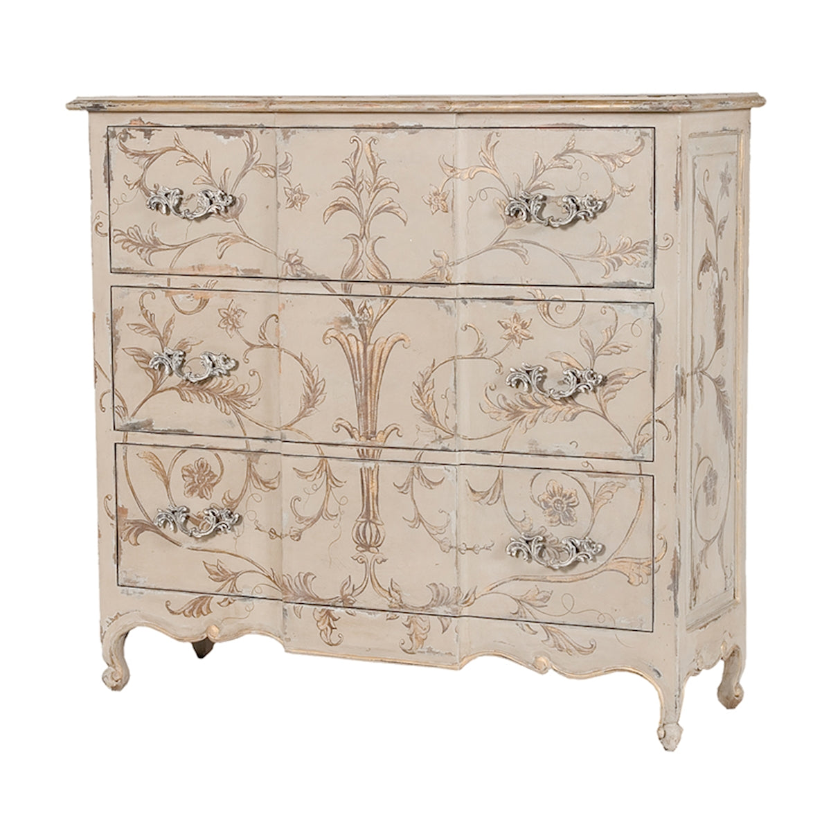 Guildmaster Floral 3 Drawer Chest 648506 Chests Dressers