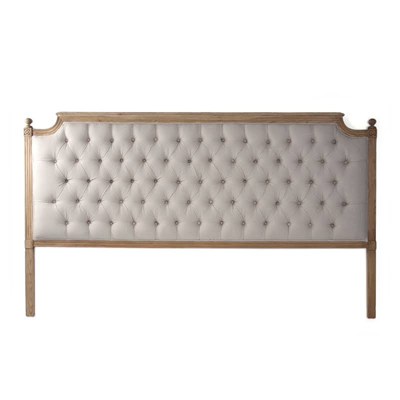 Zentique Louis Tufted Headboard, Natural Linen | CL045 King E255 A003 ...