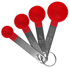 Winco Measuring Spoon Set, S/S, Deluxe, 4 Pcs - Chef City Restaurant Supply