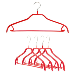 Mawa by Reston Lloyd Silhouette Series Non Slip Space Saving Narrow  Clothing Hanger, Style 36-F, Set of 10, Black