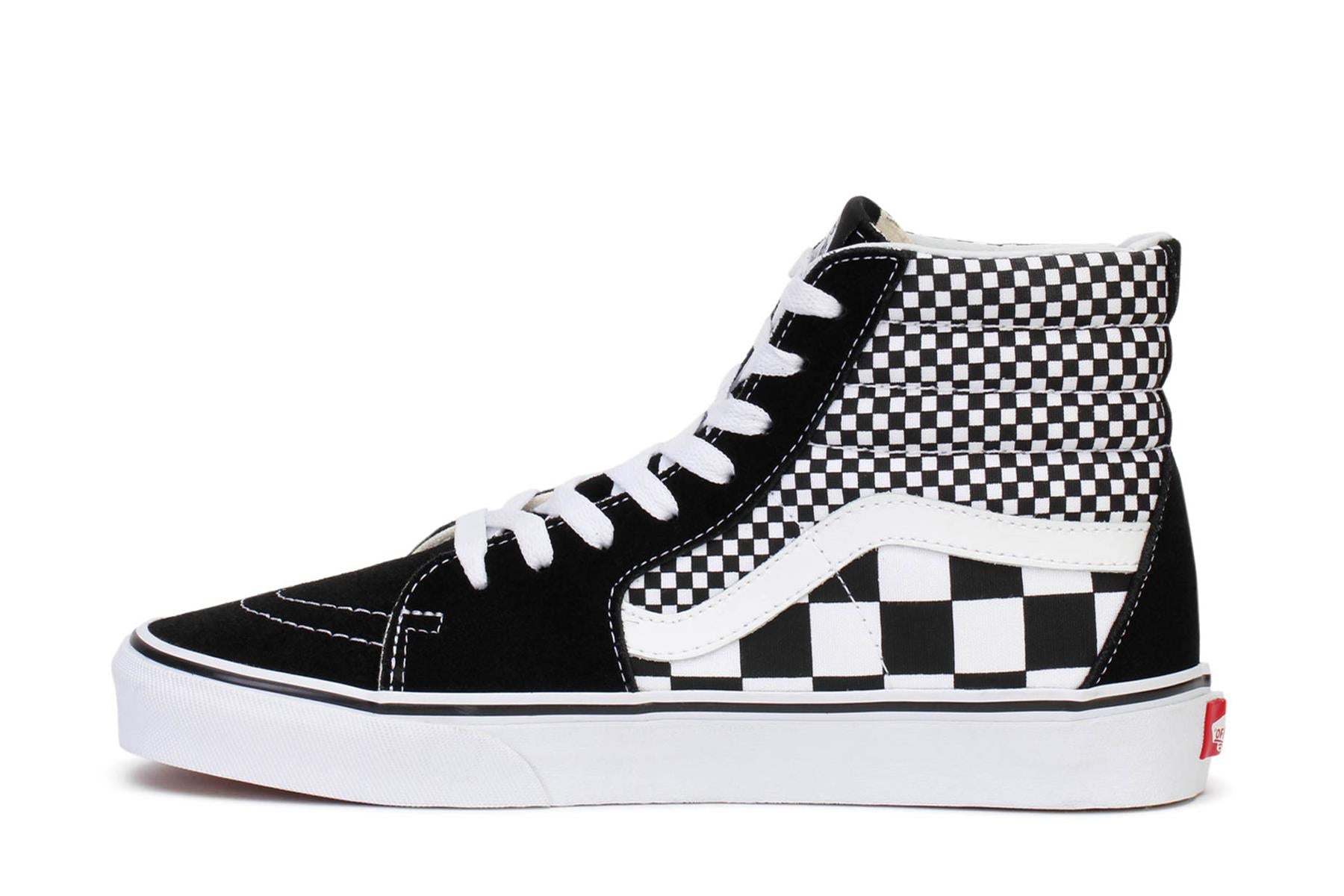 Vans Unisex Sneakers Sk8-Hi Mix Checker Black True White VN0A3– MJ Footwear