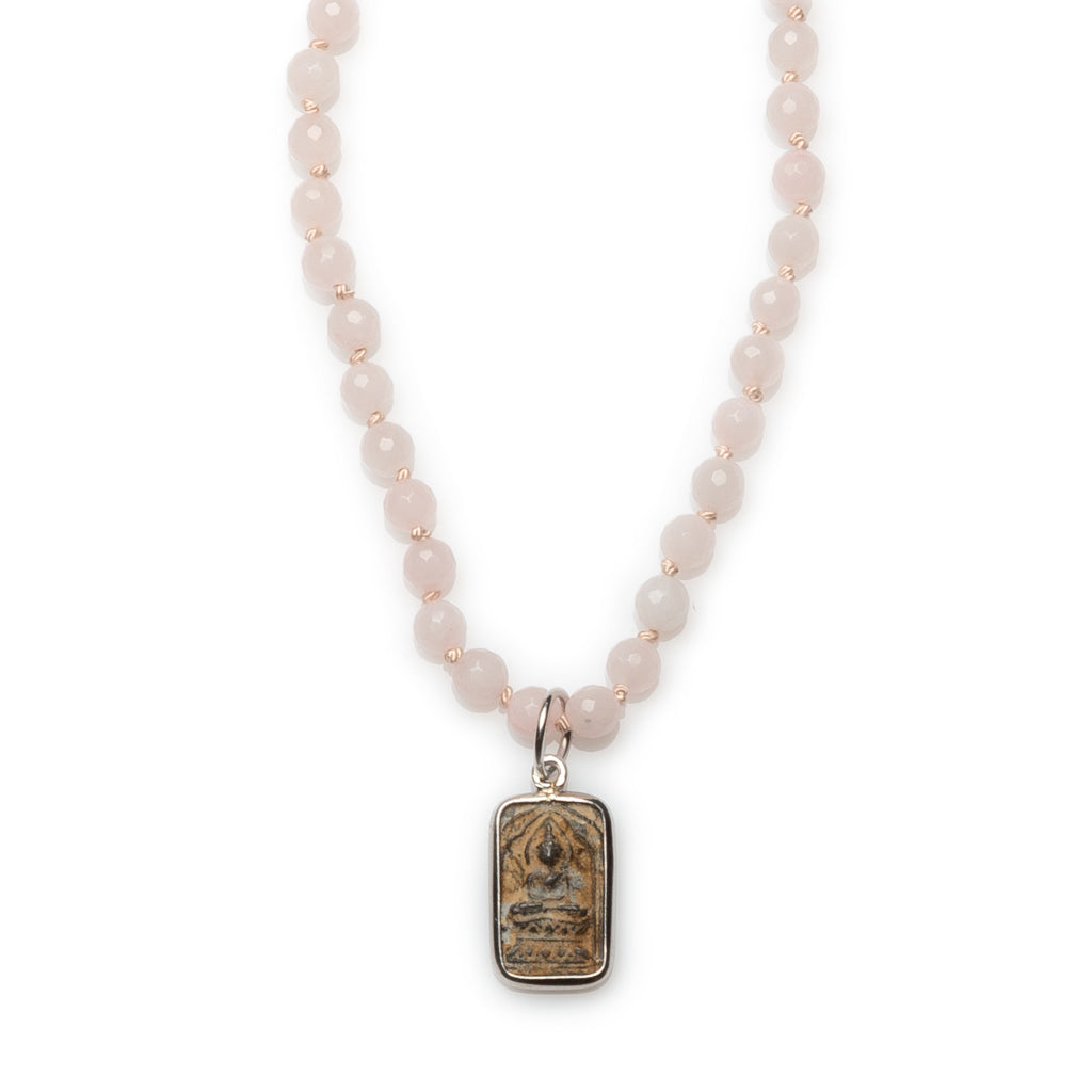 authentic rose quartz necklace