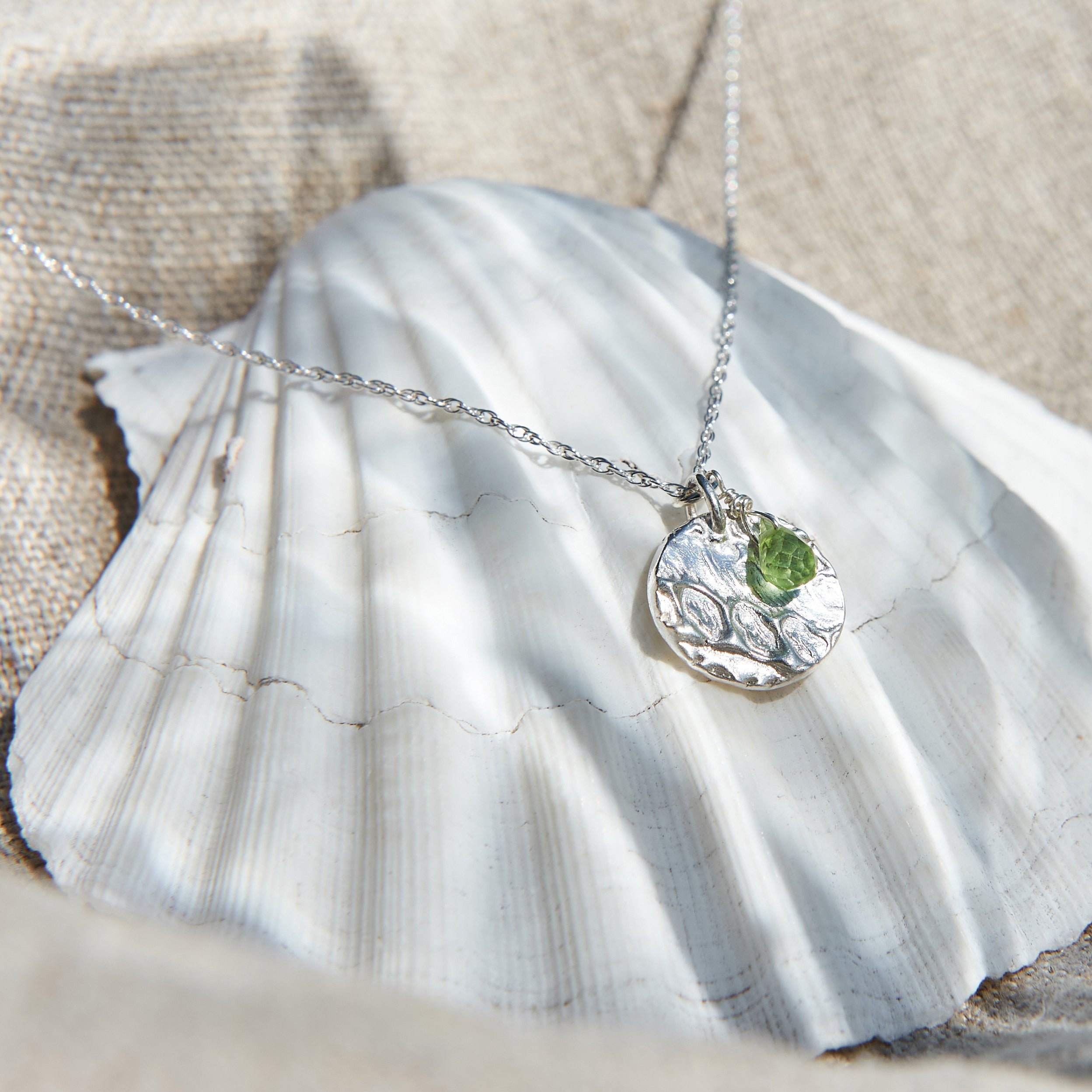 Silver Birthstone Necklace Peridot – Silver Lines Jewellery
