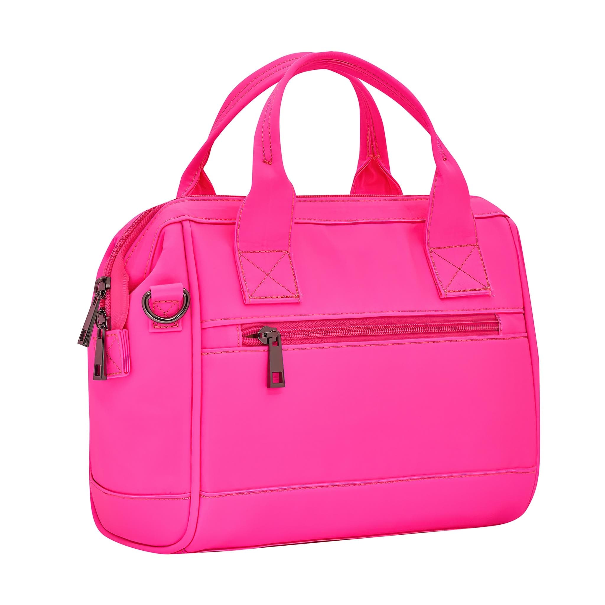 Go! Crossbody Bag - Neon Fluoro Pink - Waterproof Vegan Nylon Handbag ...