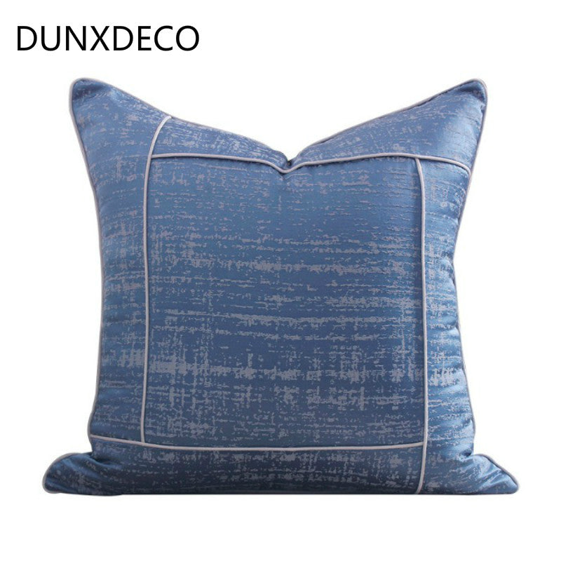 Modern Cold Blue Jacquard Pillow Case Slab Homewares