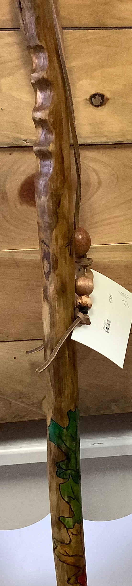 “F” Oak Leaf Season Walking Stick by Bruce