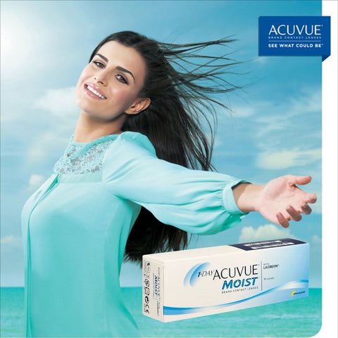 1 Day Acuvue Moist Daily Disposable Contact Lenses 30pk from Johnson & Johnson | anytimecontacts.com.au