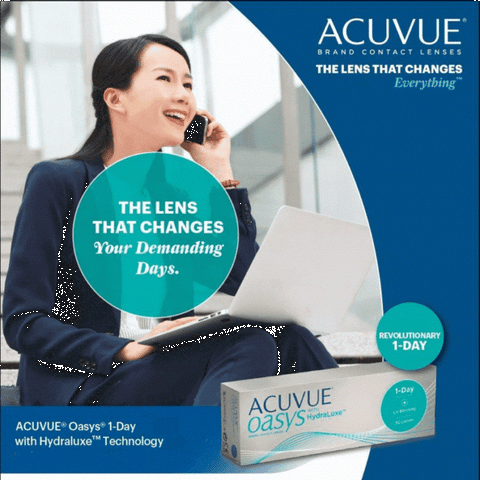 1 Day Acuvue Oasys Hydraluxe Daily Disposable Contact Lenses 30pk from Johnson & Johnson | anytimecontacts.com.au
