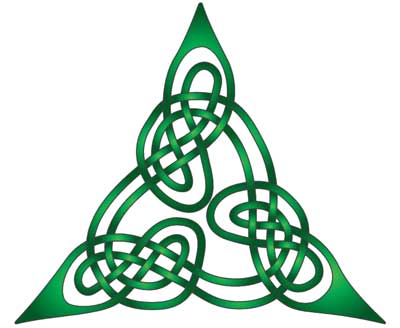 Keltischer Dreifaltigkeitsknoten oder Triquetra-Bedeutung