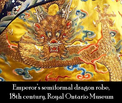 emperor's gold dragon robe with 5 claws