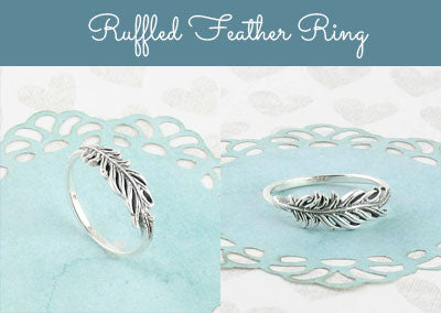 Ruffled Feather Ring